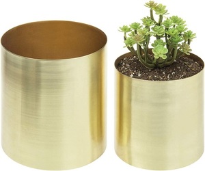 Jardinière de style moderne pour jardin et intérieur, couleur or - Product Image 2