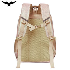 Custom Large Capacity Custom Cheerleader <b>Backpack</b> <b>with</b> Shiny Glitter Fabric Embroidery Logo Fashion Style - Product Image 3