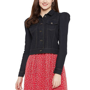 Nouvelle arrivée, veste en jean pour femmes grande taille, sur mesure, 100% coton, imperméable, réversible, respirante, tricotée avec doublure en coton - Product Image 1