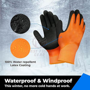 Cold Resistant <b>Gloves</b> With Fleece Lining And Elastic Cuff For Secure Wear High Performance Cold Resistant <b>Gloves</b> - Product Image 3