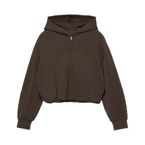 Vestido Sudadera de Invierno Personalizado para Mujer, 100% Algodón, 360g, Ecológico, Transpirable, Resistente al Viento, Bordado en Relieve, Color Marrón - Product Image 1