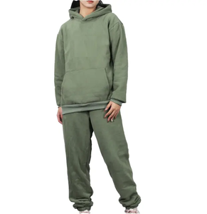 Personalizado 100% algodón peso pesado 420g en blanco de gran tamaño unisex chándales jogging sudaderas con capucha desgastadas mujeres - Product Image 1