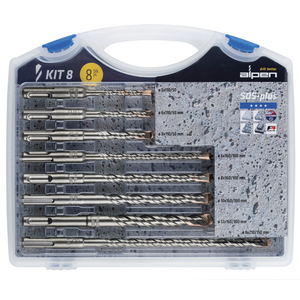 Set di Punte da Trapano Alpen SDS Plus, 8 Pezzi - Product Image 1