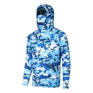 Sublimación Impresión Rendimiento Ropa de pesca Ropa deportiva con capucha Poliéster Spandex Manga larga OEM Diseño personalizado Ropa de pesca - Product Image 2