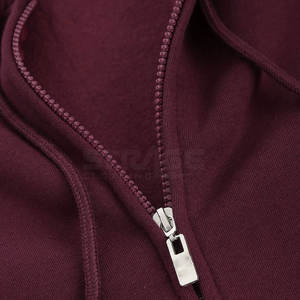 Prix de gros d'usine 2025 – Nouveaux sweats à capuche zippés pour hommes, décontractés, couleur unie, personnalisables avec logo, en tissu polaire écologique de haute qualité - Product Image 4
