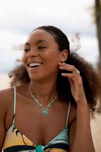 Hermoso diseño de collar de turquesa natural, gran oferta, joyería india, venta al por mayor, collar de joyería fina de sólida plata de ley 925 - Product Image 4