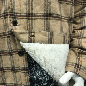 เสื้อแจ็กเก็ตผ้าฝ้ายลายสก๊อตสำหรับผู้ชาย, เสื้อแจ็คเก็ตบุผ้าสักหลาดขนแกะมีกระดุมกระดุมแบบออกแบบได้ตามต้องการสำหรับผู้ชายแจ็คเก็ตผู้ชาย - Product Image 6