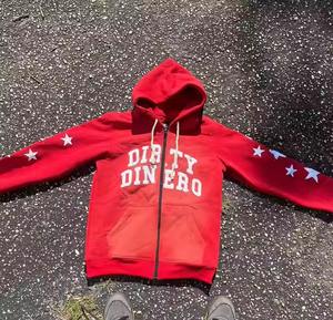 Trend Hot Style-Vêtements pour hommes-100% Coton Distressed Washed Full Zipper Street Sweat à capuche pour hommes - Product Image 5