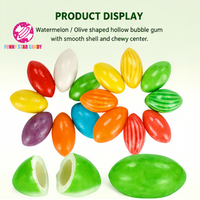 Chewing-gum en forme d'olive creuse saveur pastèque, marque privée, OEM, saveur fruitée, vente en gros