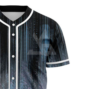 Camiseta de Béisbol Personalizada al por Mayor, Ropa de Softbol, Sublimación, Malla de Poliéster Antibacteriana, Cuello en V, Unisex, Adulto - Product Image 4