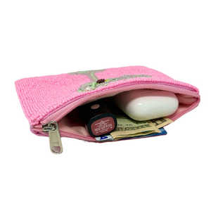 Monedero con cremallera bordado con cuentas hecho a mano, monedero suave y duradero con diseño de bebida de cóctel personalizado para mujeres y niñas, venta al por mayor - Product Image 3