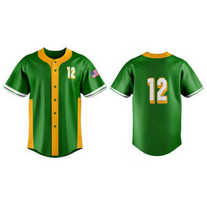 Poliéster Sublimado Transpirable Secado rápido Nombre del equipo Logotipo Número Impresión Softball Béisbol Jerseys para Mujeres Hombres OEM - Product Image 2