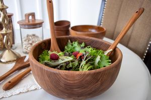 ชามสลัดไม้ทำมือขนาดใหญ่ |   คุณภาพระดับพรีเมียม |   ราคาโรงงานขายส่งจำนวนมาก - Product Image 2