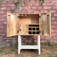 Lemari Bar Kayu Mini Modern Buatan Tangan, Dapat Disesuaikan dan Diperpanjang, Cocok untuk Ruang Tamu, Kantor Rumah, Kamar Tidur, Penyimpanan