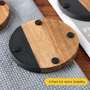 Best Wood Marble <b>Table</b> <b>Coaster</b> With Beast Design for Parties and Other Functions Tableware Decorative Mat/Pad - Product Image 6