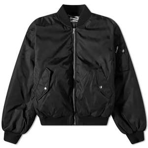 Venta al por mayor de alta calidad logotipo personalizado impreso hombres chaqueta de bombardero de manga larga personalizada completa chaquetas de Bombardero - Product Image 1