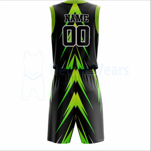 Faible MOQ, tissu 100% polyester, ensemble de shorts de maillot d'équipe personnalisé, impression du nom/numéro de l'équipe, taille plus, uniforme de basket-ball d'été - Product Image 3