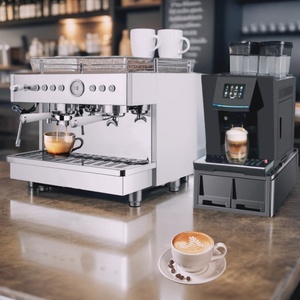 Grande pompe rotative à engrenages automatique numérique commerciale Machine à café expresso américaine Latte automatisée avec <span class=keywords><strong>broyeur</strong></span> - Product Image 3