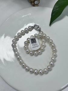 Collier de perles Akoya GUILD, perles rondes blanches de qualité AAA, fermoir en argent 925, bijoux de mariage classiques pour femmes - Product Image 3