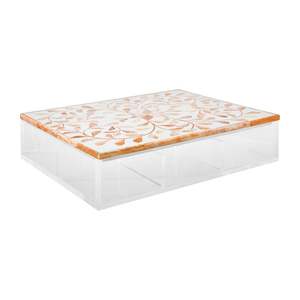 Boîte à chocolat en acrylique de luxe avec incrustation de nacre, couvercle en bois, boîte à chocolat arabe, cadeaux du Ramadan et de l'Aïd, fabriqué en Inde - Product Image 5