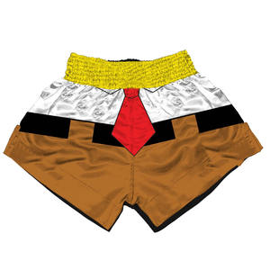 Best Selling High Quality 100% Polyester Satin Muay Thai Boxing <b>Shorts</b> for <b>Men</b> Hot <b>Shorts</b> Pattern Vintage Style <b>Elastic</b> <b>Waist</b> - Product Image 2