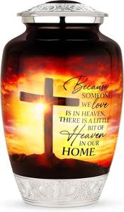 Urna de cremación Urna de Cruz celestial para urnas de entierro funerario para cenizas humanas adultas Urnas grandes para cenizas para mujeres y hombres - Product Image 2