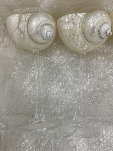 แก้วไวน์เปลือกหอยสำหรับขายในเวียดนาม/ช่างฝีมือถ้วยชายฝั่งพร้อมเปลือกหอยจริงเหมาะสำหรับงานที่มีสไตล์หรือส่งออกจำนวนมาก - Product Image 3