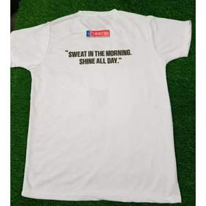 T-shirt de sport blanc pour homme, col rond, léger et respirant, fournisseur en gros au meilleur prix - Product Image 3