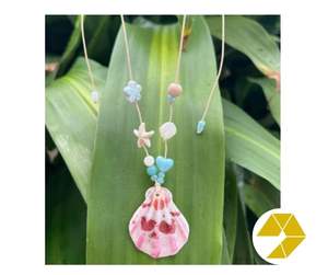 Collar de concha marina costera tropical, pulsera de perlas de estrella de mar, collar de concha marina hecho a mano de verano, gargantilla de perlas, joyería de estrella de mar - Product Image 3