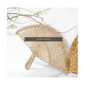 พัดลมฟางไม้ไผ่งานแฮนด์เมดพัดลมระบายความร้อนเป็นมิตรกับสิ่งแวดล้อม - Product Image 5