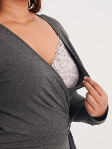 Elegante A-Line Midi Longitud Pull over Vestido para Mujeres Embarazadas Casual Vestidos Cortos Moda Verano Maternidad Ocasión Madres - Product Image 4