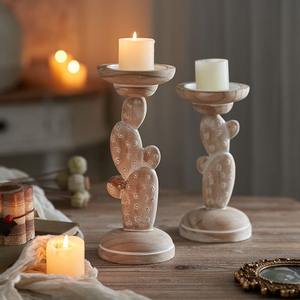 Sustainable <b>Wooden</b> Candle Holder Made From Reclaimed Wood Eco Friendly and Stylish Accent for Your Bedroom or Dining Table - Product Image 1