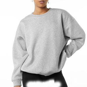 Sudadera Extra Grande para Mujer, Cuello Redondo, Transpirable, Diseño Liso, Logotipo en la Espalda, Ropa Personalizada, Otoño-Invierno - Product Image 6