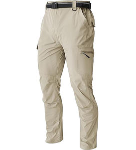 กางเกงคาร์โก้ผู้ชายมีกระเป๋าข้าง กางเกงแฟชั่นทรงปกติสำหรับผู้ชาย กางเกงลำลองระบายอากาศได้ดี - Product Image 4