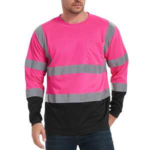 T-shirt de classe 3, vêtements de travail de sécurité réfléchissants, 100% polyester, séchage rapide, chemise de chantier, chemises de travail haute visibilité - Product Image 1