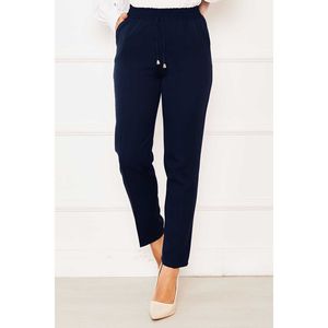 Pantalones de Vestir Azul Marino, Corte Slim Fit, con Cintura Elástica Transpirable - Product Image 2