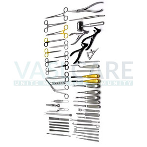 Juego de cirugía de nariz Rinoplastia Sheen Set ENT Nasal Set de 21 piezas para herramientas de septoplastia ENT Instrumentos de Cirugía de garganta de oído vaslcare - Product Image 2