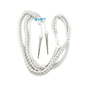 Aiguillette Hecho en Viscosa Con Dos Puntas De Viscosa Oro Aiguillette Cordón De Hombro Uniforme De Oficial - Product Image 2