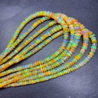 Perles d'opale éthiopienne de qualité supérieure, facettées, rondes, 3,5-5 mm, magnifiques perles d'opale de feu de Welo pour la fabrication de bijoux en opale jaune