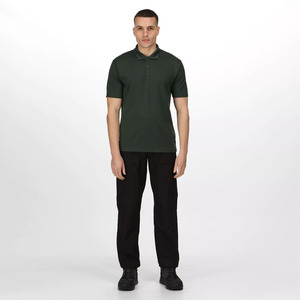 Polo básico de algodón verde profundo para hombre hecho en fábrica a la venta Polo al por mayor para hombre a precios razonables - Product Image 3