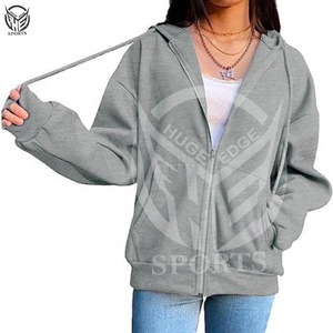 Manteau d'hiver personnalisé pour femmes avec capuche à fermeture éclair surdimensionnée 60% coton 40% polyester Nouveau style disponible en plusieurs couleurs - Product Image 3