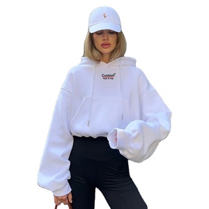 ชุดวอร์มมีฮู้ดของผู้หญิงผ้าคอตตอน100% 2ชิ้นเสื้อครอปแบบมีฮู้ดชุดวิ่งมีกระเป๋าด้านข้างพิมพ์ลายสำหรับใช้ในยิม - Product Image 2