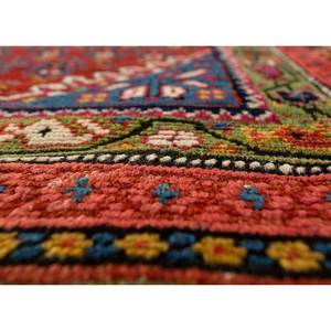 Kiaan Hand Knotted Wool Rugs <b>Red</b> & Orange Geometric & Abstract Kilim Design for Entryway Prayer & Hallway 9x12 Rectangle-Paem-82 - Product Image 3