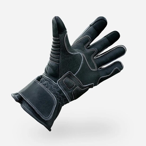Guantes de Carreras Personalizados OEM, Guantes de Motociclista Resistentes, Cuero Puro, Transpirables, Compatibles con Pantalla Táctil, Cierre de Velcro - Product Image 3