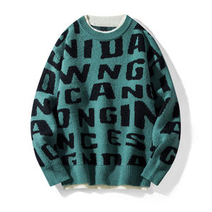 Vente en gros de pulls décontractés en coton torsadé d'automne-hiver pour hommes pulls tricotés respirants de grande taille pour hommes - Product Image 1