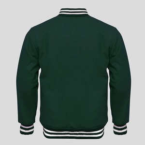 Écusson à manches longues pour hommes, broderie en chenille, streetwear, veste universitaire Letterman à capuche et col montant, tissu de laine, personnalisable par OEM - Product Image 3
