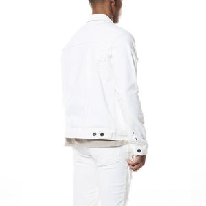 Personnalisation pour hommes ensemble mince en denim délavé à col rabattu pour hommes Service OEM meilleure qualité vêtements d'extérieur ensembles en jean pour hommes - Product Image 3