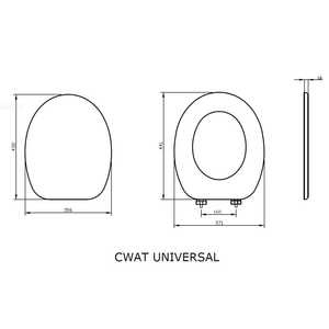 Couvre-siège de toilette universel en bois laqué blanc - Product Image 1