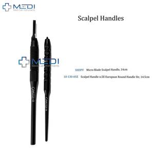 Hoja Mango de bisturí Empuje para quitar hoja Mango de bisturí Acero inoxidable Quirúrgico BP Blade Holder Kit de cirugía tijera quirúrgica - Product Image 4