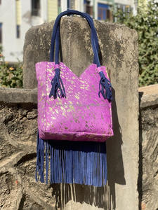 Sac à main à franges en cuir suédé de style bohème pour femmes - Product Image 6